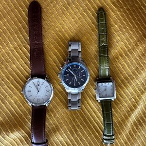 All three..   Silpada Brown, Silver, and Green Watch Set